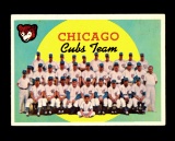 1959 Topps Baseball Card #304 Chicago Cubs Team/Checklist 265-352. Unchecke