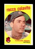 1959 Topps Baseball Card #420 Rocco Colavito Cleveland Indians.