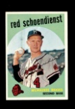 1959 Topps Baseball Card #480 Hall of Famer Red Schoendienst Milwaukee Brav