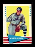 1961 Fleer Greats Baseball Card #49 Hall of Famer Walter Perry Johnson.