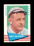 1961 Fleer Greats Baseball Card #59 Hall of Famer Christopher Mathewson.