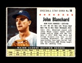 1961 Post Cereal Hand Cut Baseball Card #18 John Blanchard New York Yankees
