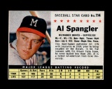 1961 Post Cereal Hand Cut Baseball Card #114 All Spangler Milwaukee Braves
