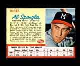 1962 Post Cereal Hand Cut Baseball Card #157 Al Spangler Milwaukee Braves.