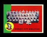 1963 Topps Baseball Card #397 Kansas City Athletics Team.