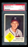 1963 Fleer Baseball Card #45 Hall of Famer Warren Spahn Milwaukee Braves. P