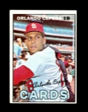 1967 Topps Baseball Card #20 Hall of Famer Orlando Cepeda St Louis Cardinal