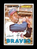 1967 Topps Baseball Card #250 Hall of Famer Hank Aaron Atlanta Braves.