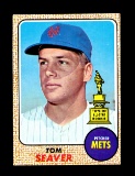 1968 Topps Baseball Card #45 Hall of Famer Tom Seaver New York Mets.