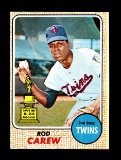 1968 Topps Baseball Card #80 Hall of Famer Rod Carew Minnesota Twins.