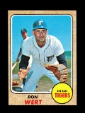 1968 Topps Baseball Card #178 Don Wert Detroit Tigers.
