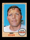 1968 Topps Baseball  Card #306 Mike Ryan Philadelphia Phillies.