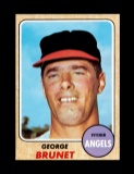 1968 Topps Baseball Card #347 George Brunet California Angels.