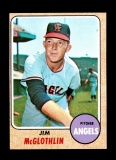 1968 Topps Baseball Card #493 Jim McGlothlin California Angels.