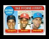 1969 Topps Baseball Card #10 1968 NL Pitching Leaders; Marichal-Gibson-Jenk