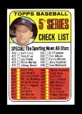 1969 Topps Baseball Card #412 Topps Baseball 5th Series Checklist 426-512.