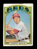 1972 Topps Baseball Card #433 Hall of Famer Johnny Bench Cincinnati Reds.