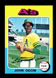 1975 Topps Baseball Card #69 John Odom Oakland A's Blank Back Error.