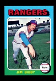 1975 Topps Baseball Card #155 Jim Bibby Texas Rangers Blank Back Error.