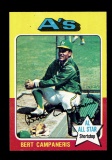 1975 Topps Baseball Card #170 Bert Campaneris Oakland A's Blank Back Error.