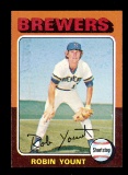 1975 Topps ROOKIE Baseball Card #223 Rookie Hall of Famer Robin Yount Milwa