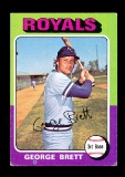 1975 Topps ROOKIE Baseball Card #228 Rookie Hall of Famer George Brett Kans