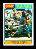 1976 Topps Baseball Card #1 Record Breaker Hall of Famer Hank Aaron Milwauk