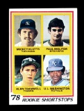 1978 Topps ROOKIE Baseball Card #707 Rookie Shortstops: Klutts-Molitor-Tram