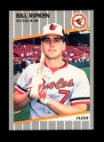 1989 Fleer Baseball Card 616 Billy Ripken  Baltimore Orioles. Fuck Face Err