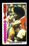 1976 Topps Basketball Card #1 Hall of Famer Julius Erving New York Nets.