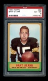 1963 Topps Football Card #86 Hall of Famer Bart Starr Green Bay Packers. Ce