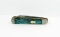 Pre 1937 IKCo Imperial Knife Co. Dogleg Jack Knife. 3-Pin Blue Celluloid Sw