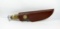 Edge Brand #460 Hunting Knife, Solingen Germany. Full Brass S-Guard. Stag H