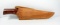 Marbles Skinner Hunting Knife. Lamidnared Wood Handle. Brass Guard.