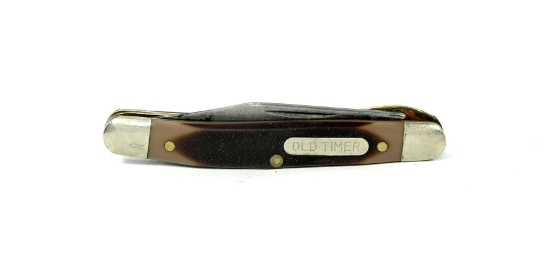 Schrade USA 1-Blade Liner Lock Peanut Jack Knife. Pattern 18OT Old Timer. M