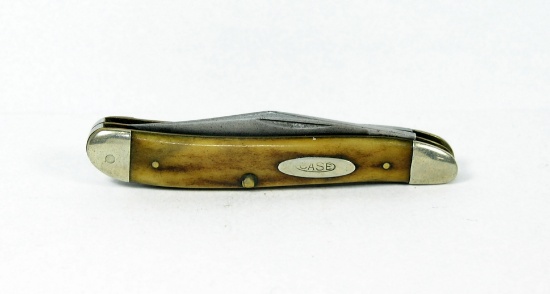 1920-1940 Case Tested 5220 Peanut Jack Knife. Nice Pocket Worn Stag Scales
