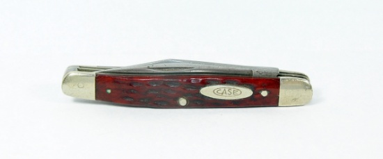 1965-1969 Case xx USA Serpentine Jack Knife Pattern 6227. Red Bone Scales &