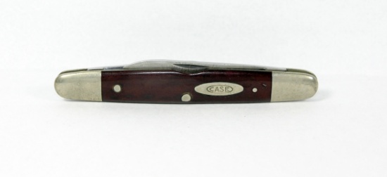 Pre 1965 Case xx 06263 Senator Pen Jack Knife. Pocket Worn Red Bone Scales.