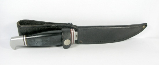 Pre 1979 Case Apache Model 300 Hunting Knife. Leather Sheath. Copy of Buck