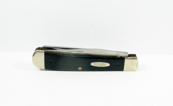 1994 Case xx USA6-Dot 2254SS Trapper Jack Knife. Slick Black Scales & Oval