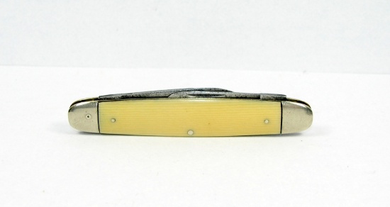 c. 1920s Clay Cutlery Co Andover, NY Equal End Pen Knife. Ivory Celluloid S