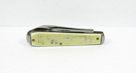 Rare 1930s Colonial "G-Man" Boys Pocket Knife. Graphics Worn. Spread Eagle