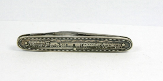1920's Landers Frary & Clark Embossed Nickel Silver Pen Knife. Advertising