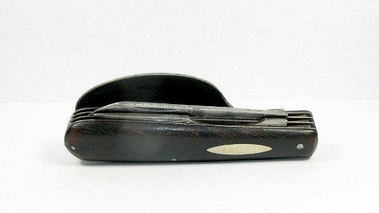 Brantford Cutlery Co USA 3-Blade Hobob Knife. Spear Knife Blade, Fork & Spo