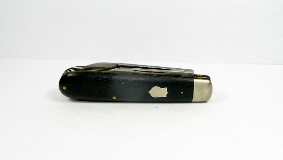 1920's Ulster Knife Co. 2- Blade Barehead Jackknife. Nice Ebony Handles w/