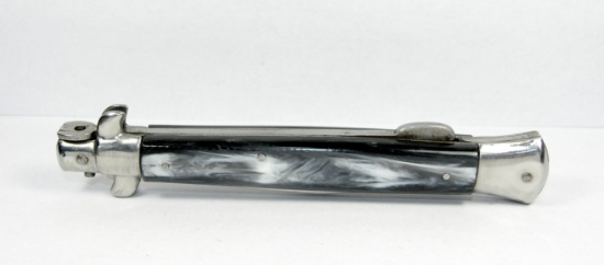 Vintage 1970's Pick-lock Stiletto Knife. Faux Horn. Synthetic Scales. Integ