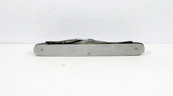 Sands Pocket Surgical Tool. Aluminum Handles, Scalpel, and Curved Blunt Bis
