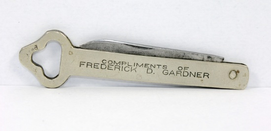 Pre-1930 Robeson Shuredge USA Advertising Figural Key Knife. Agive Away Fro