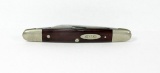 Pre 1965 Case xx 06263 Senator Pen Jack Knife. Pocket Worn Red Bone Scales.