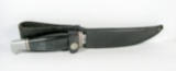 Pre 1979 Case Apache Model 300 Hunting Knife. Leather Sheath. Copy of Buck